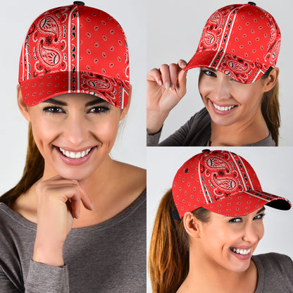 Classic Cap - Red Bandana Style V2