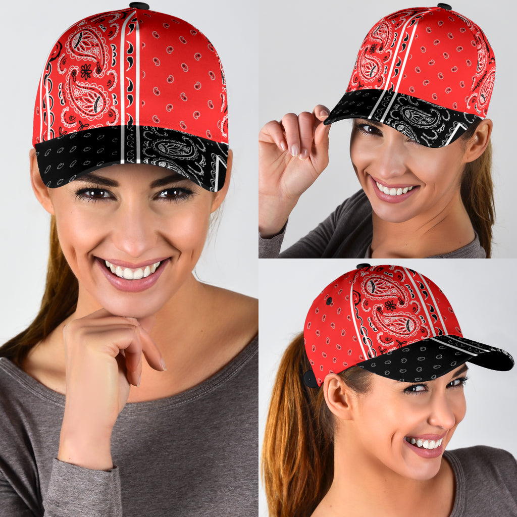 Classic Cap - Red Bandana Style V3