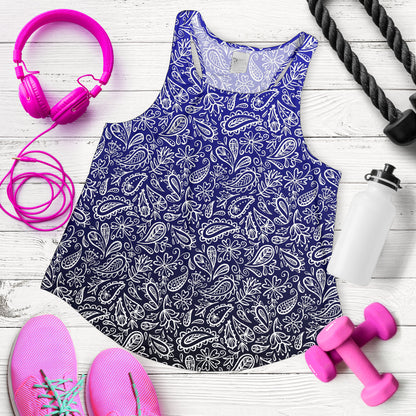 Women's Racerback Tank - Blue to Black