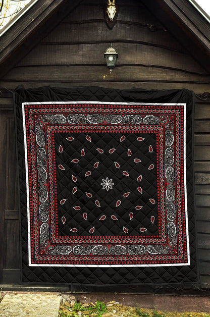 Quilt 4 Red Black Bandana Quilt