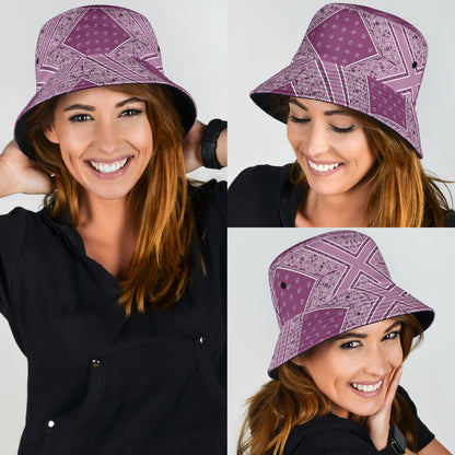 pretty mauve and pink bucket hat