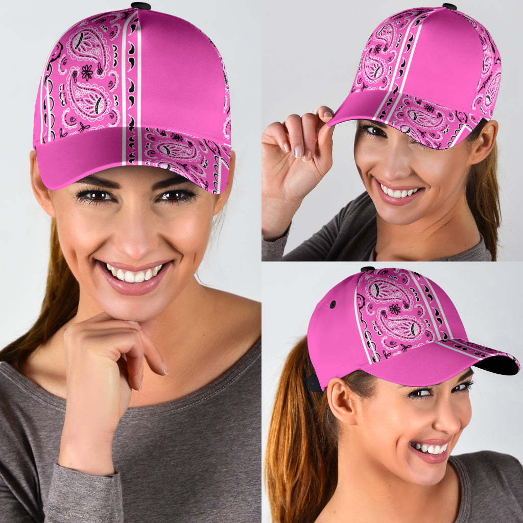 Classic Cap - Pink Bandana Style