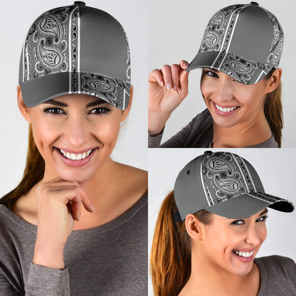 Classic Cap - Gray Bandana Style