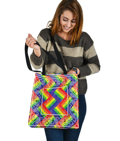 ZigZag Rainbow Bandana Tote Bag