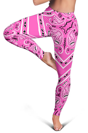 Women's Leggings - Pink Total Bandana