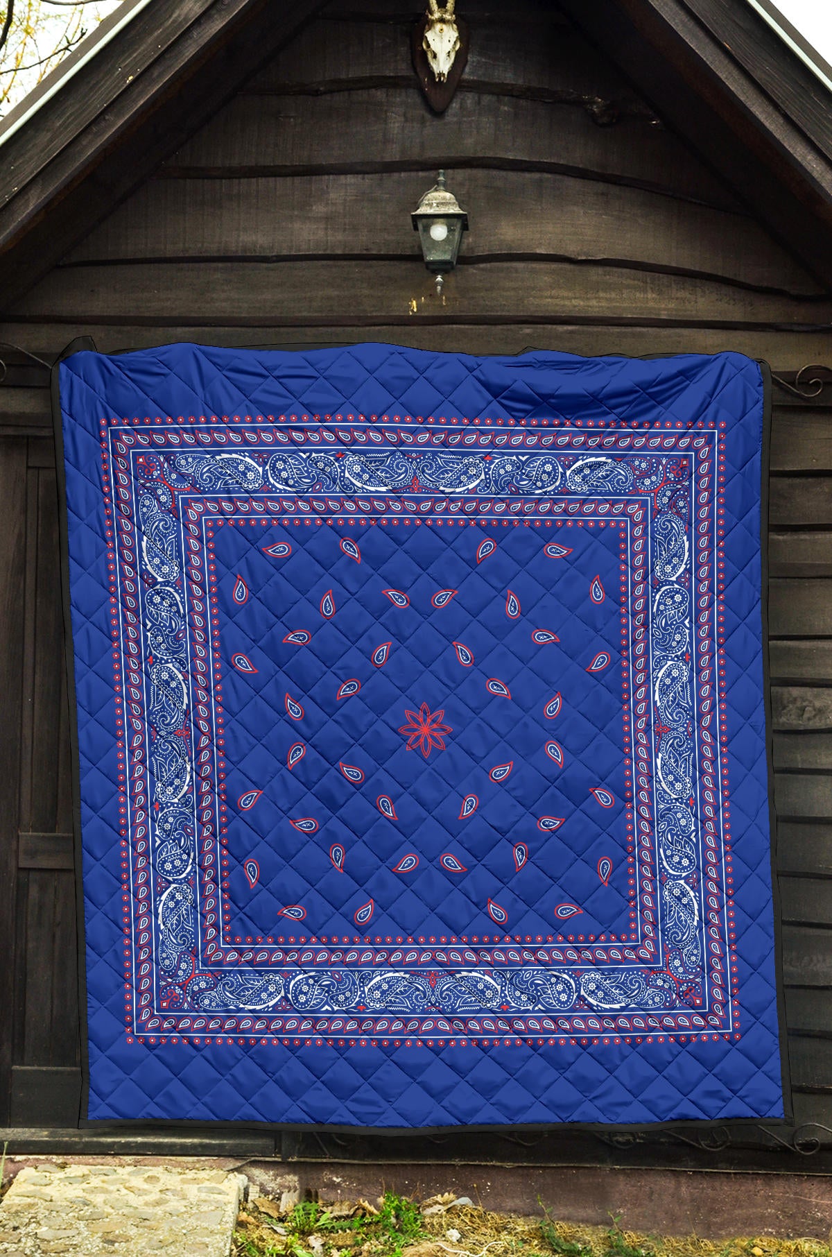 Quilt 4 Red White Blue Bandana Quilt Plain