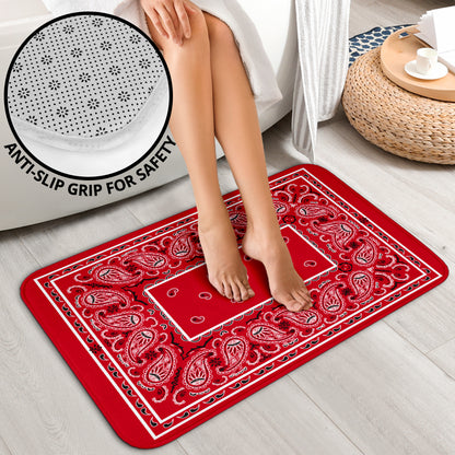 Bathroom Set - Red Bandana 3 Pieces