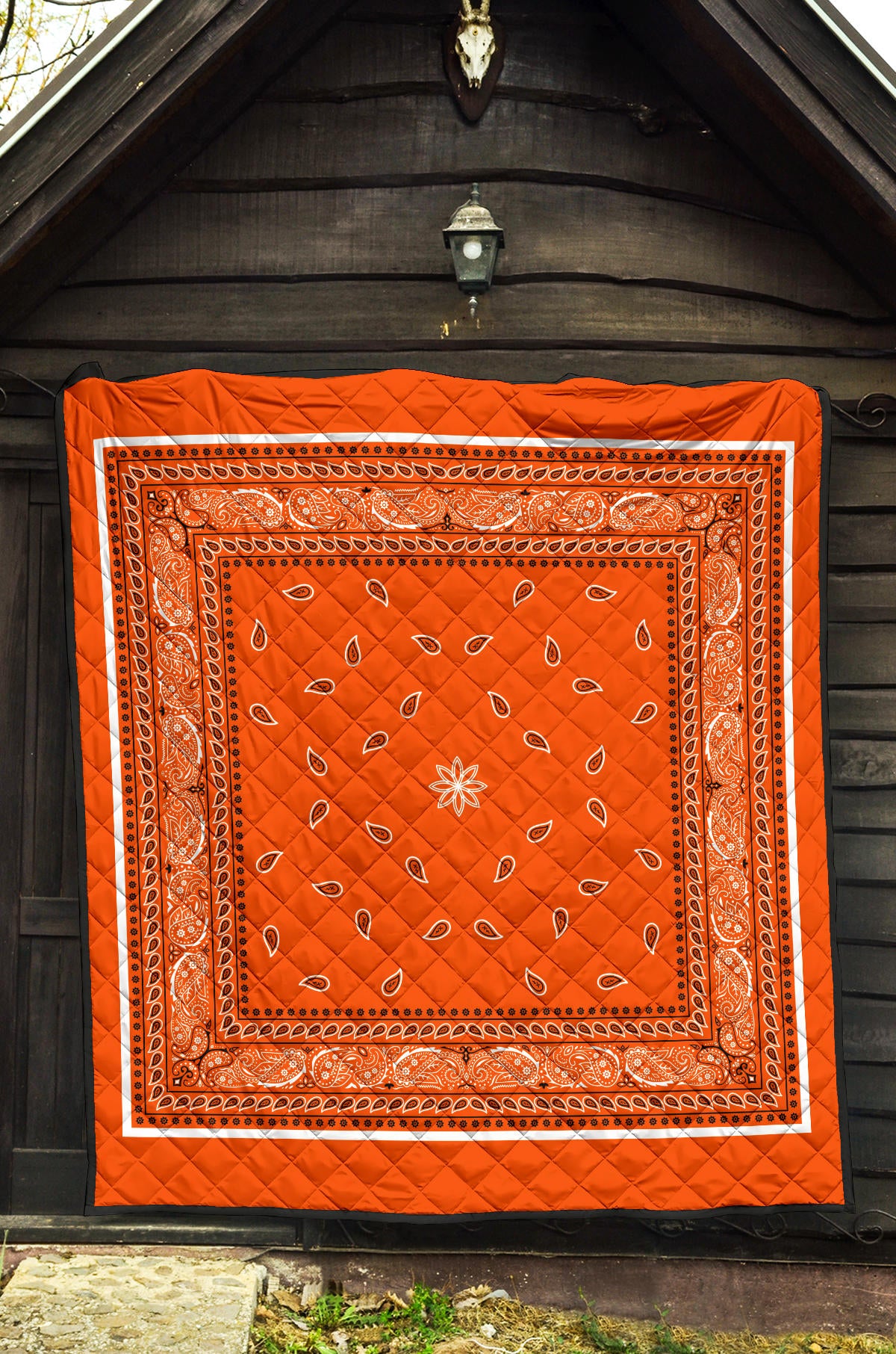 Quilt 4 Bright Orange Bandana Quilt