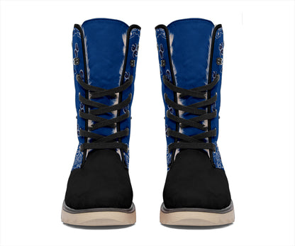 Women's Winter Boots - Bandana3 Navy and Black