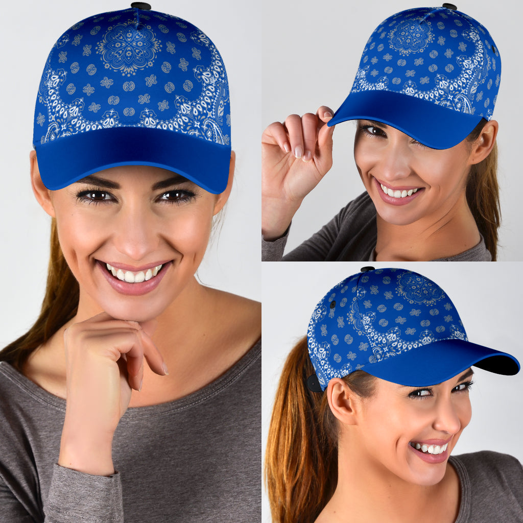 Classic Cap 2 - Gray on Blue Blue Bill