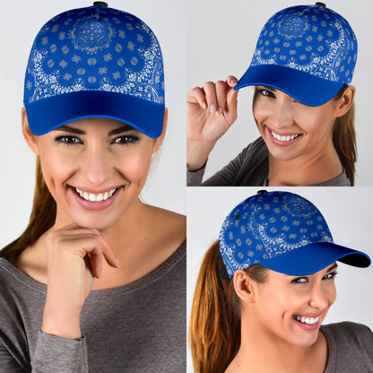 Classic Cap 2 - Gray on Blue Blue Bill