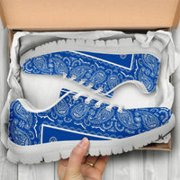 Low Top Sneaker - Blue on White