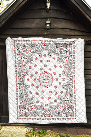 Quilt 2 - Red Black White Bandana Style