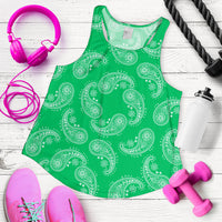 Women's Racerback Tank - Swirl Green