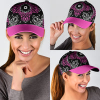 Classic Cap 3 Pink and White Bandana Pink Bill