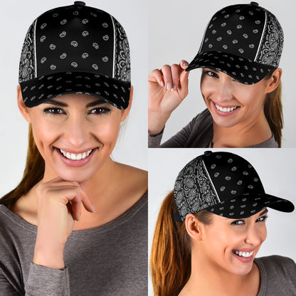 Classic Cap - White on Black Inline