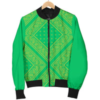 Men's Green X Bandana Bomber Jacket