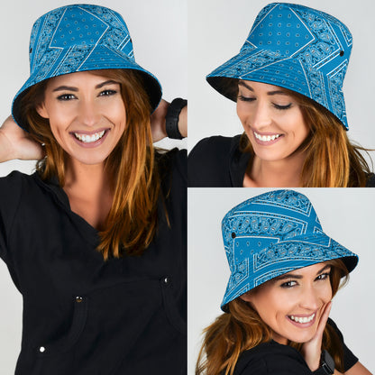 Sky Blue Bandana Bucket Hat