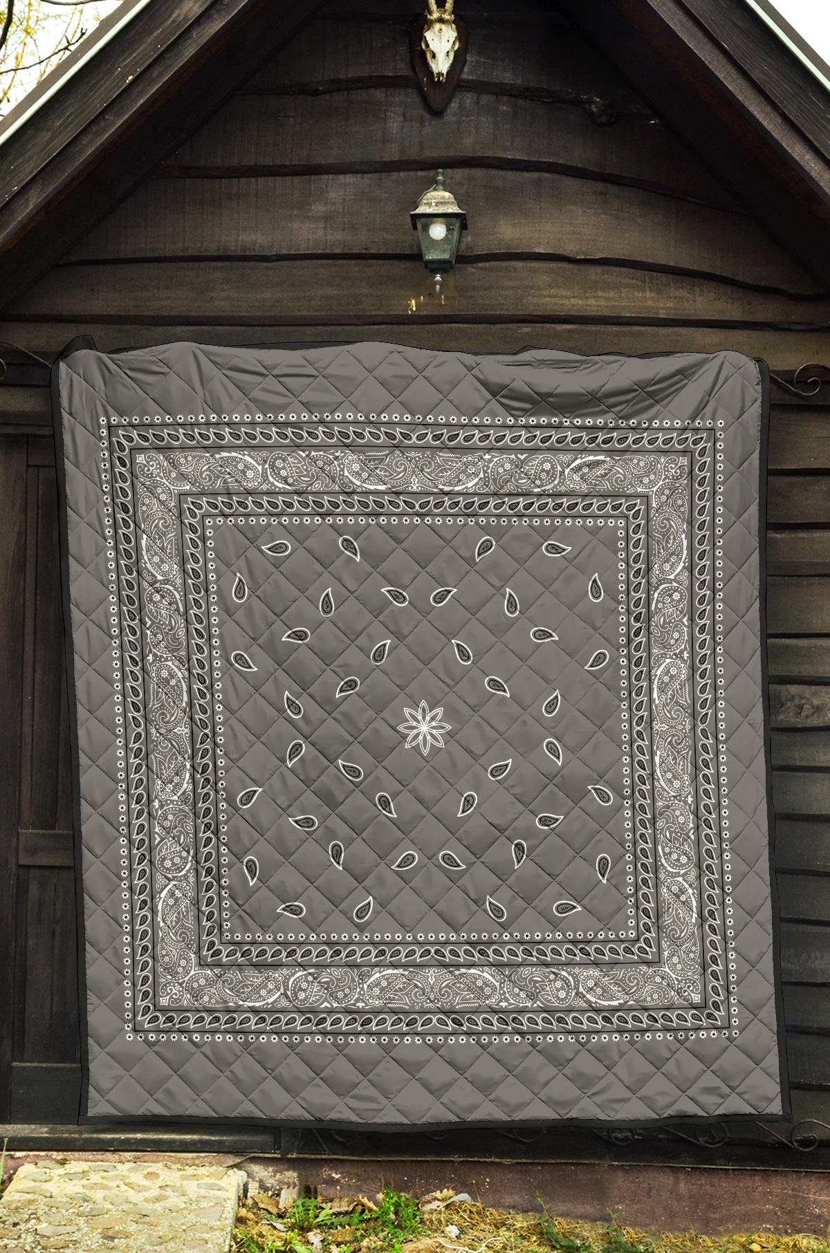 Quilt 4 Gray Bandana Quilt