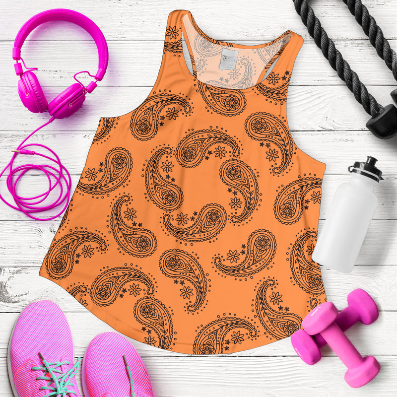 Women's Racerback Tank - Swirl Orange