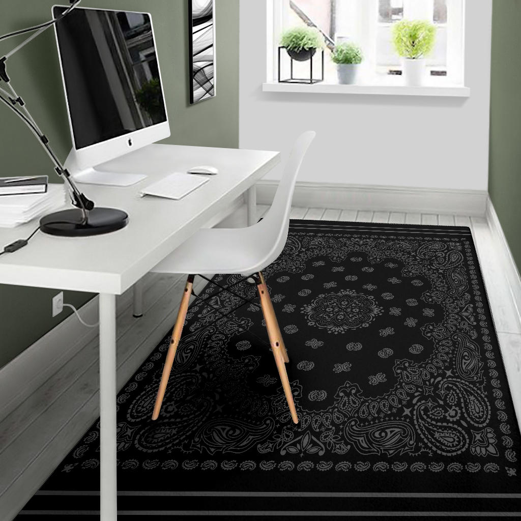 Area Rug 1 - Gray on Black