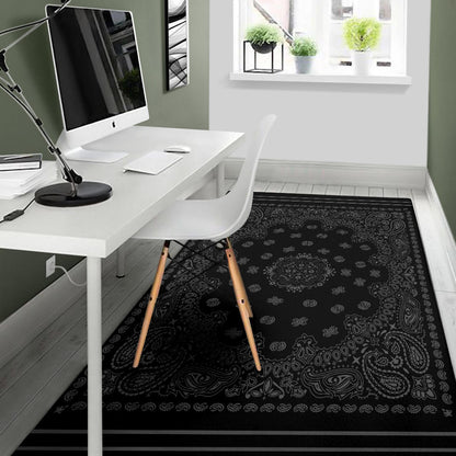 Area Rug 1 - Gray on Black