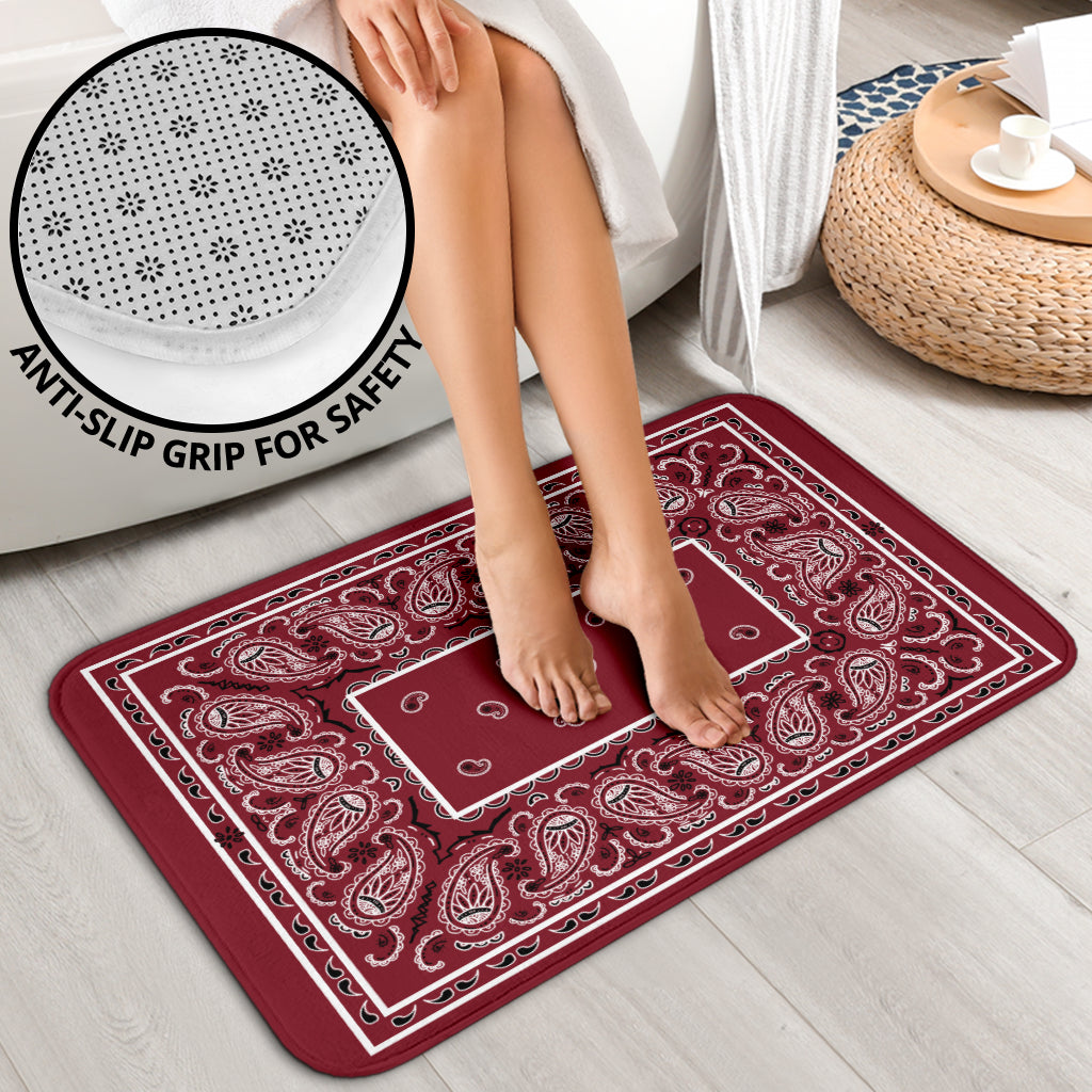 Bathroom Set - Maroon Bandana 3 Pieces