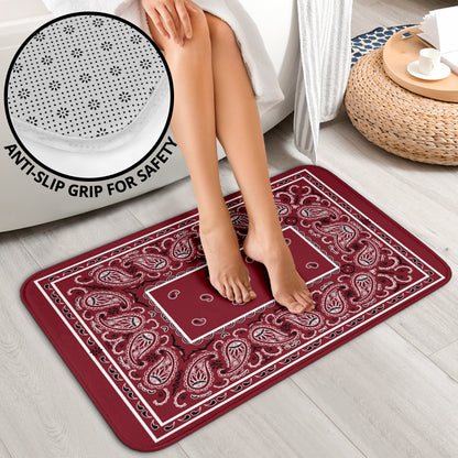 Bathroom Set - Maroon Bandana 3 Pieces