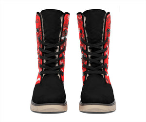 Women's Winter Boots - Red Paisley