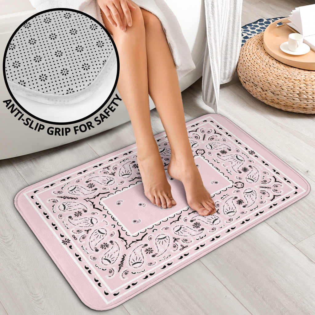Bathroom Set - Lt Pink Bandana 3 Pieces