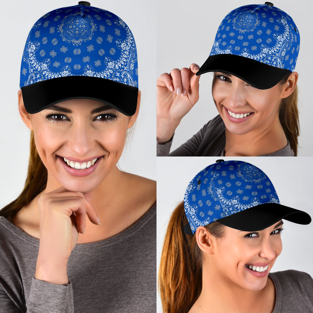 Classic Cap 2 - Gray on Blue Black Bill