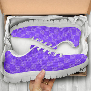 Low Top Sneaker - Purple CheckerBoard
