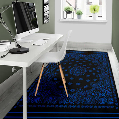 Area Rug 1 - Cobalt on Black