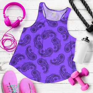 Women's Racerback Tank - Swirl Purple/Black