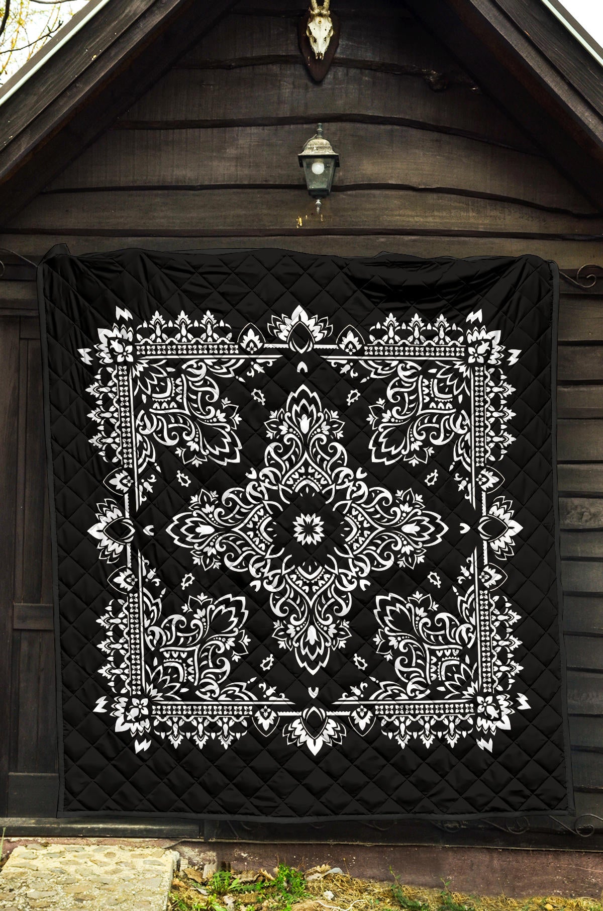 Quilt 3 Black and White Bandana Quilt