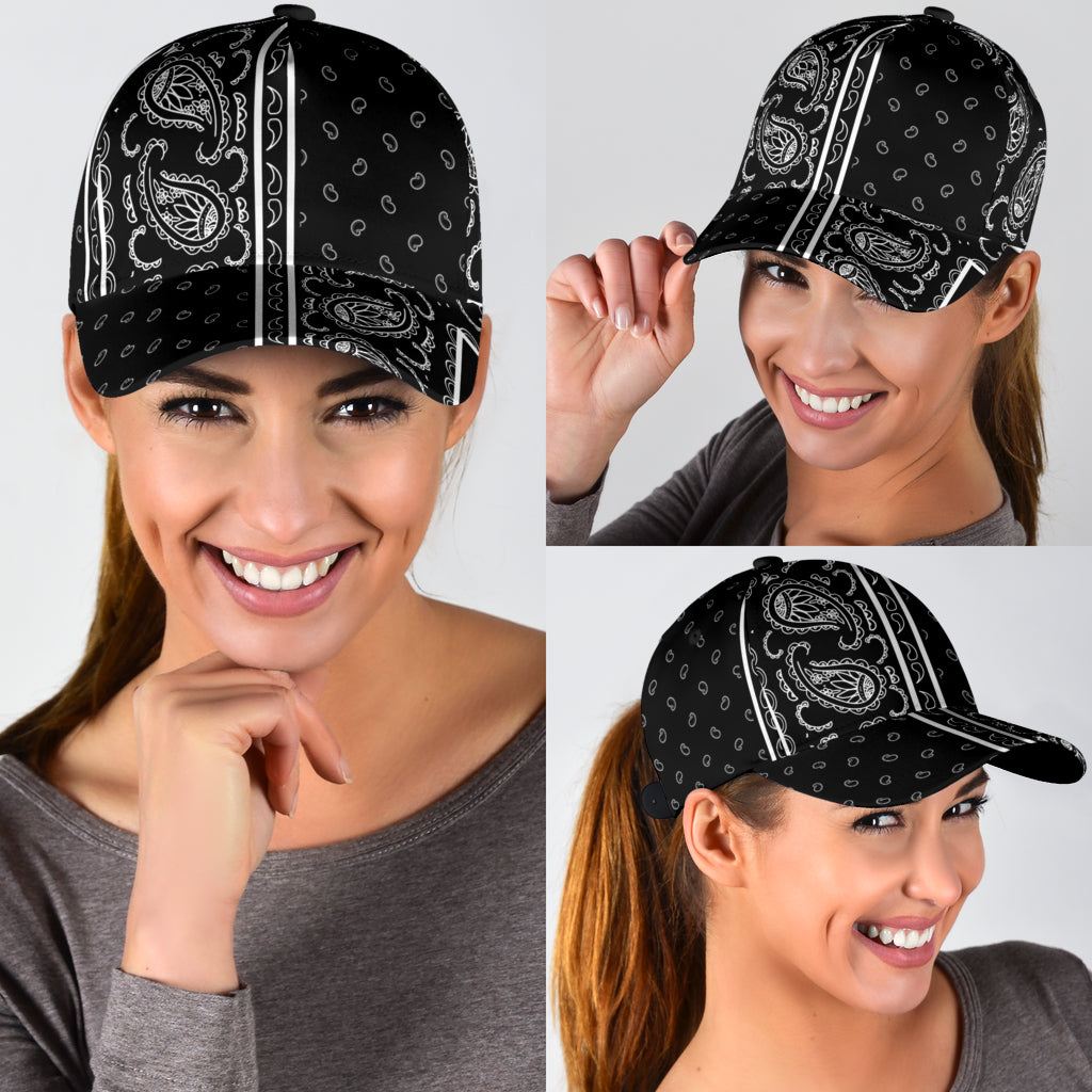 Classic Cap - Black Bandana Style V2