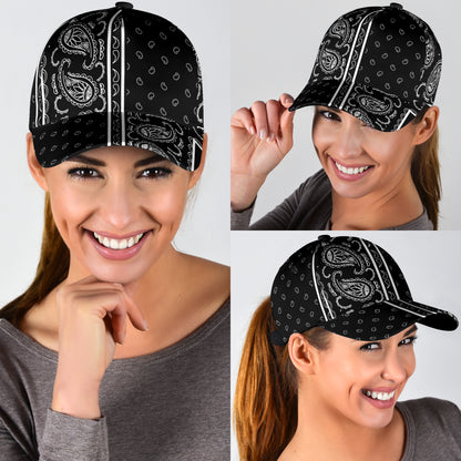 Classic Cap - Black Bandana Style V2