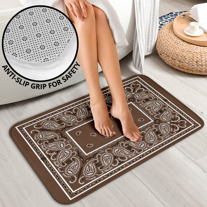 Bathroom Set - Brown Bandana 3 Pieces