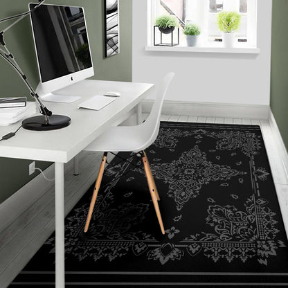 Area Rug Two - Gray on Black