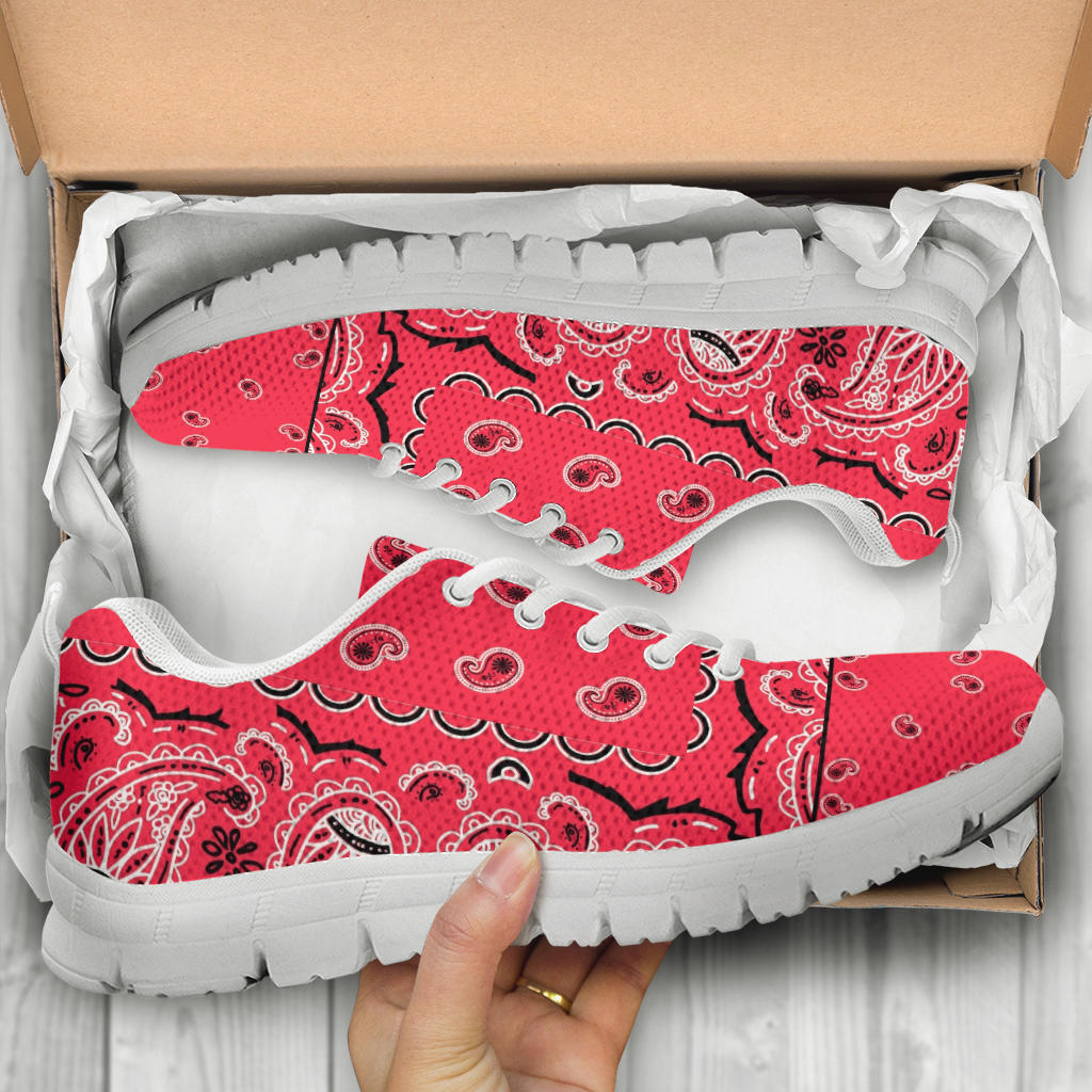 Low Top Sneaker - Red on White Sole