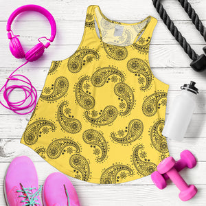 Women's Racerback Tank - Swirl Yellow/Black