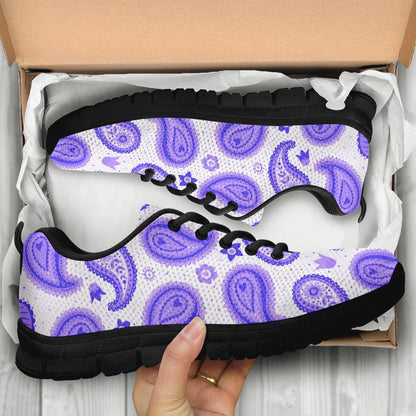 Low Top Sneaker - Amethyst Paisley Black Sole