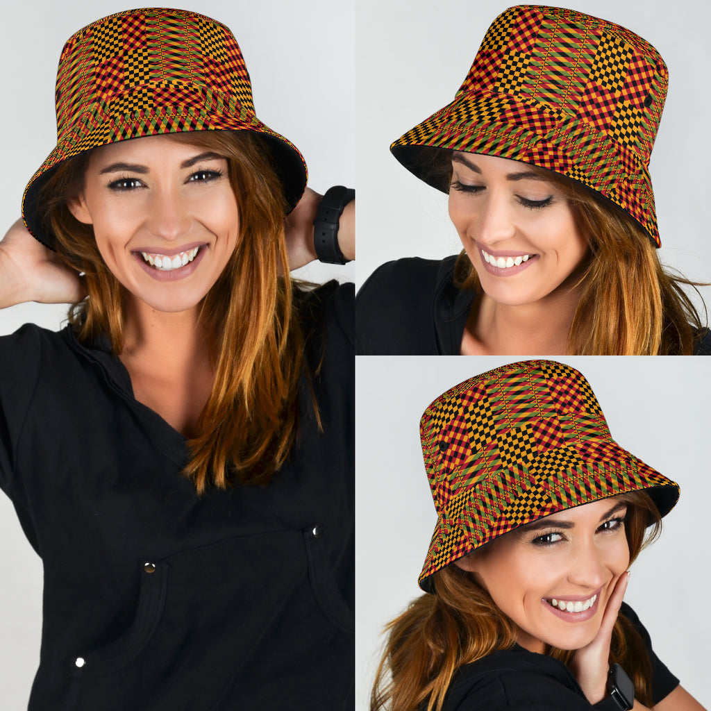 African kente cloth bucket hat