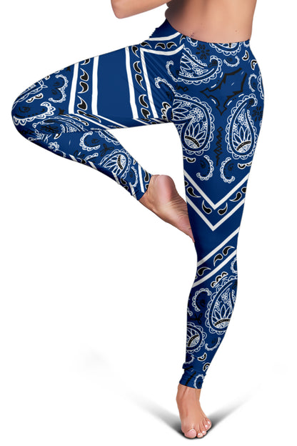Women's Leggings - Navy Total Bandana