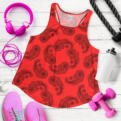 Women's Racerback Tank - Swirl Red/Black