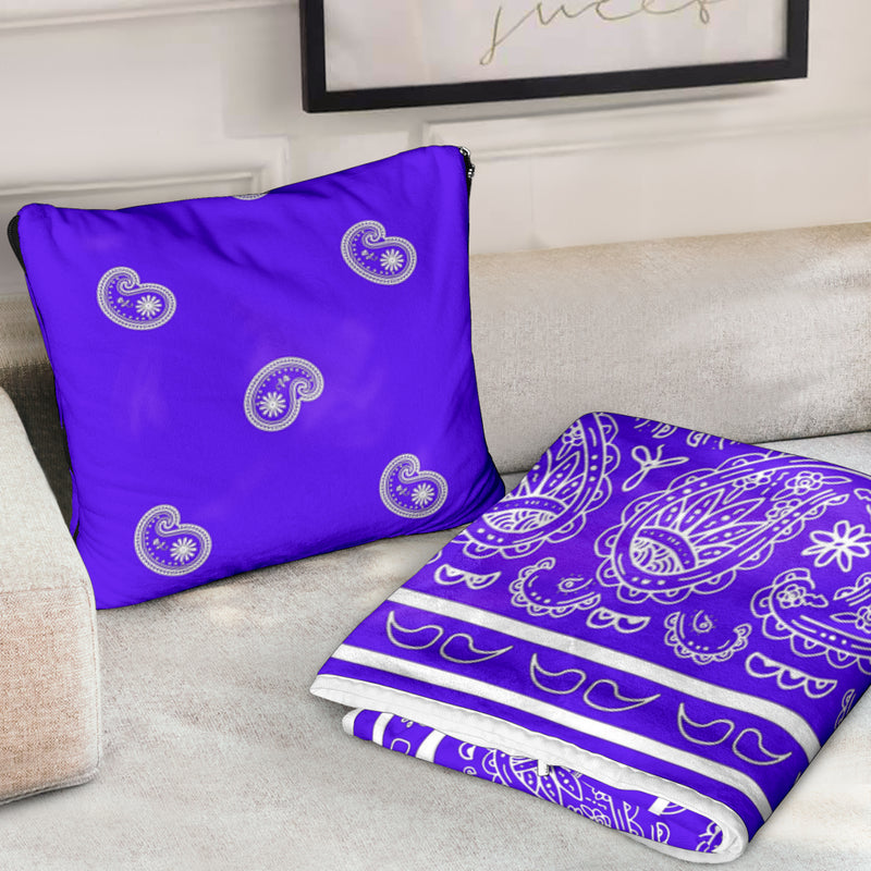 Pillow Blanket - Traditional Bright Purple