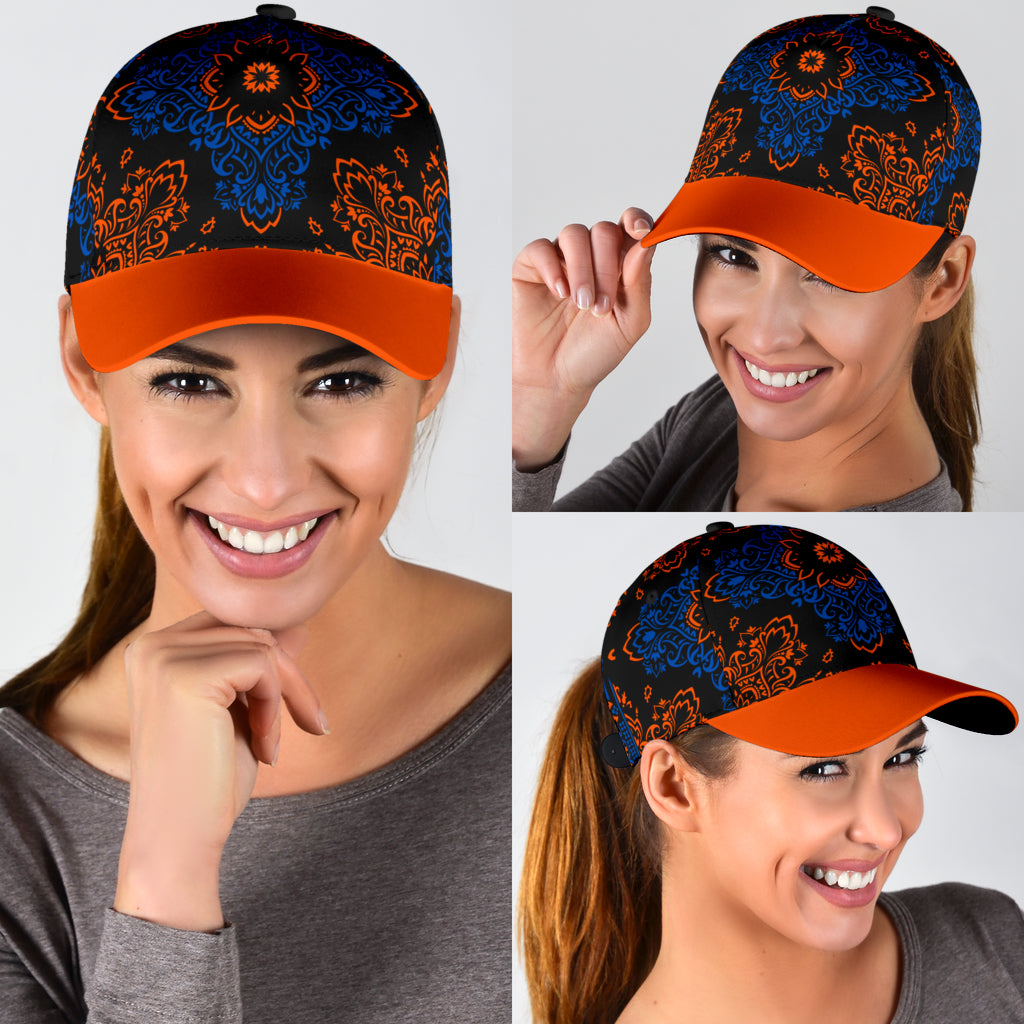 Classic Cap 3 Black Orange Cobalt Orange Bill