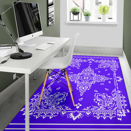 Area Rug Two - White on Violet