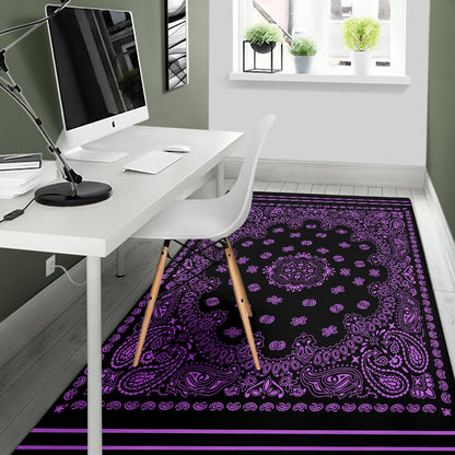 Area Rug One - Magenta on Black