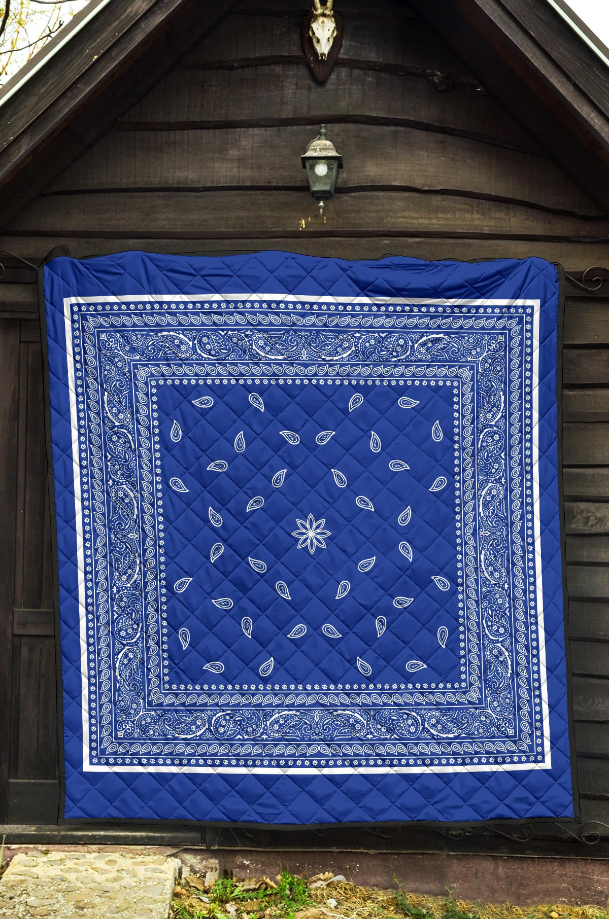 Quilt 4 Blue White Bandana Quilt